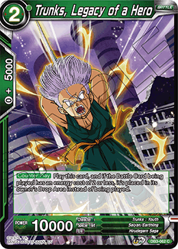 DBS Draft Box 6: Giant's Force DB3-062 Trunks, Legacy of a Hero