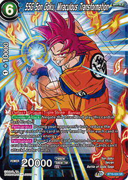 DBS Realm of the Gods BT16-024 SSG Son Goku, Miraculous Transformation SR