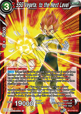 DBS Supreme Rivalry BT13-022 SSG Vegeta, to the Next Level
