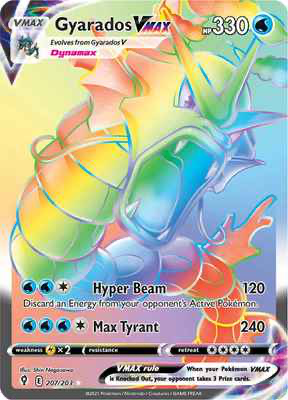 SWSH Evolving Skies 207/203 Gyarados Vmax Rainbow Rare