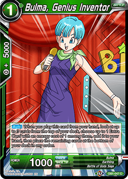 DBS Draft Box 4: Dragon Brawl DB1-047 Bulma, Genius Inventor Foil