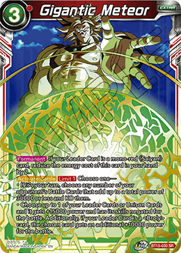DBS Saiyan Showdown BT15-030 Gigantic Meteor SR