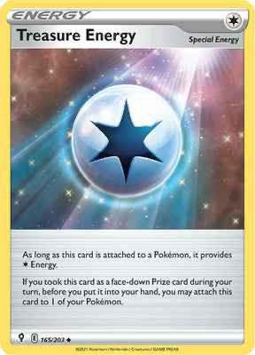SWSH Evolving Skies 165/203 Treasure Energy Reverse Holo