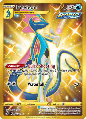 SWSH Evolving Skies 227/203 Inteleon Secret Rare