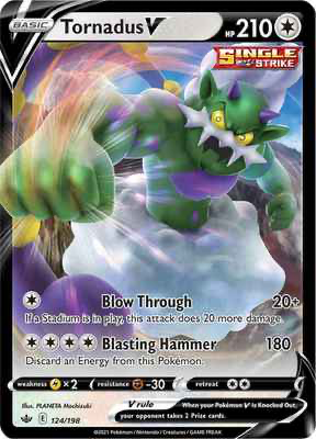 SWSH Chilling Reign 124/198 Tornadus V