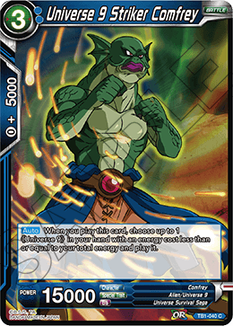 DBS The Tournament of Power TB1-040 Universe 9 Striker Comfrey