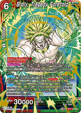 DBS Assault of the Saiyans BT7-115 Broly, Tragedy Foretold (SR)