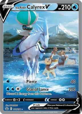 SWSH Chilling Reign 164/198 Ice Rider Calyrex V Alternate Art