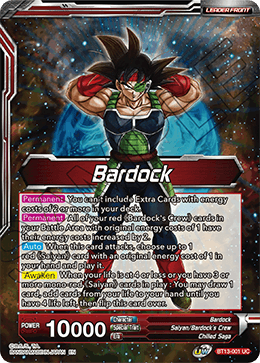 DBS Supreme Rivalry BT13-001 Bardock (Leader)