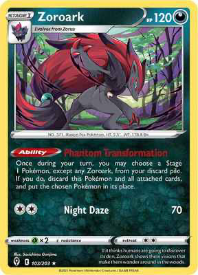 SWSH Evolving Skies 103/203 Zoroark Holo Rare