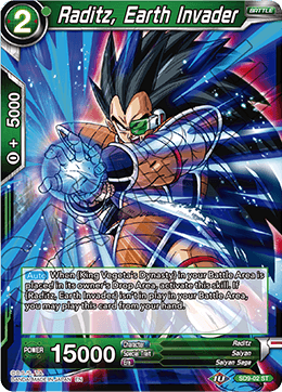 DBS Series 7 Starter Saiyan Legacy SD9-002 Raditz, Earth Invader Foil