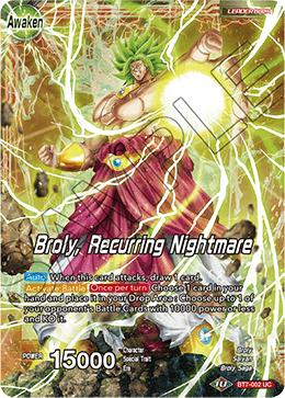 DBS Assault of the Saiyans BT7-002 Broly / Broly, Recurring Nightmare (Leader) Foil