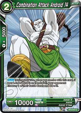 DBS Cross Worlds BT3-072 Combination Attack Android 14