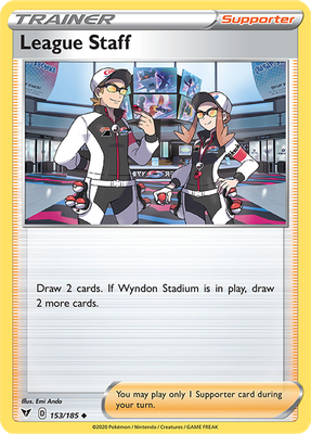 SWSH Vivid Voltage 153/185 League Staff Reverse Holo