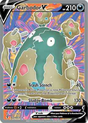 SWSH Evolving Skies 190/203 Garbodor V Full Art