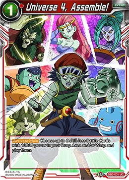 DBS Draft Box 5: Divine Multiverse DB2-031 Universe 4, Assemble!