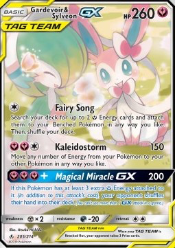 SM Unbroken Bonds 205/214 Gardevoir & Sylveon GX (Tag Team)