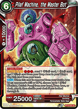 DBS Rise of the Unison Warrior BT10-025 Pilaf Machine, the Master Bot