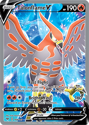 SWSH Vivid Voltage 168/185 Talonflame V Full Art