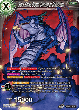 DBS Supreme Rivalry BT13-124 Black Smoke Dragon, Offering of Destruction Foil