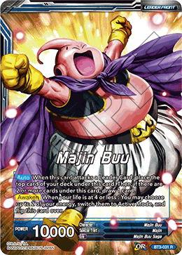 DBS Cross Worlds BT3-031 Majin Buu / Majin Buu, Completely Revived (Leader) Foil