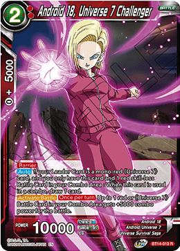 DBS Cross Spirits BT14-013 Android 18, Universe 7 Challenger