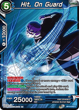DBS Saiyan Showdown BT15-045 Hit, On Guard Foil