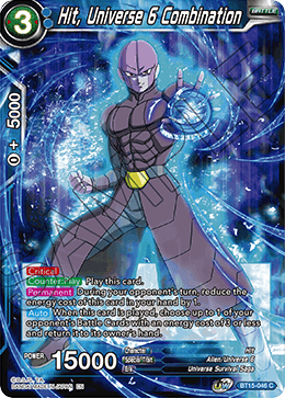 DBS Saiyan Showdown BT15-046 Hit, Universe 6 Combination Foil