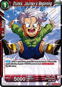 DBS Saiyan Showdown BT15-013 Trunks, Journey's Beginning Foil