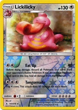 SM Unbroken Bonds 153/214 Lickilicky Reverse Holo