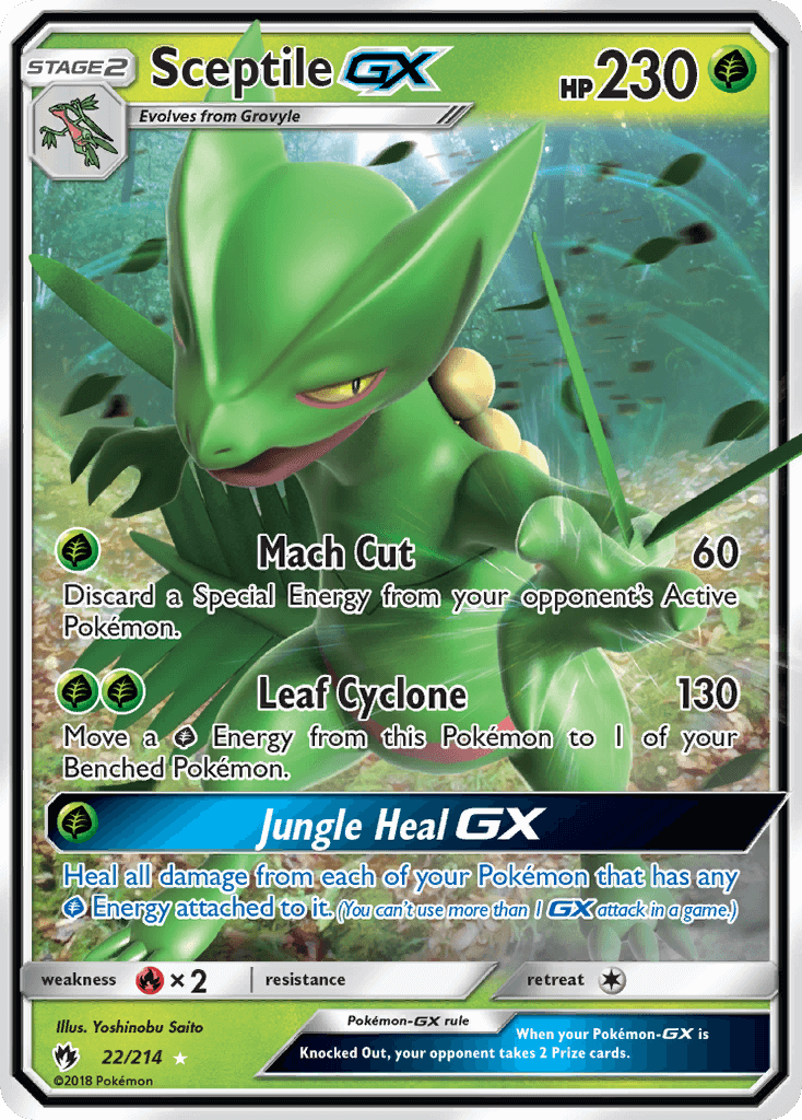 SM Lost Thunder 022/214 Sceptile GX Half Art
