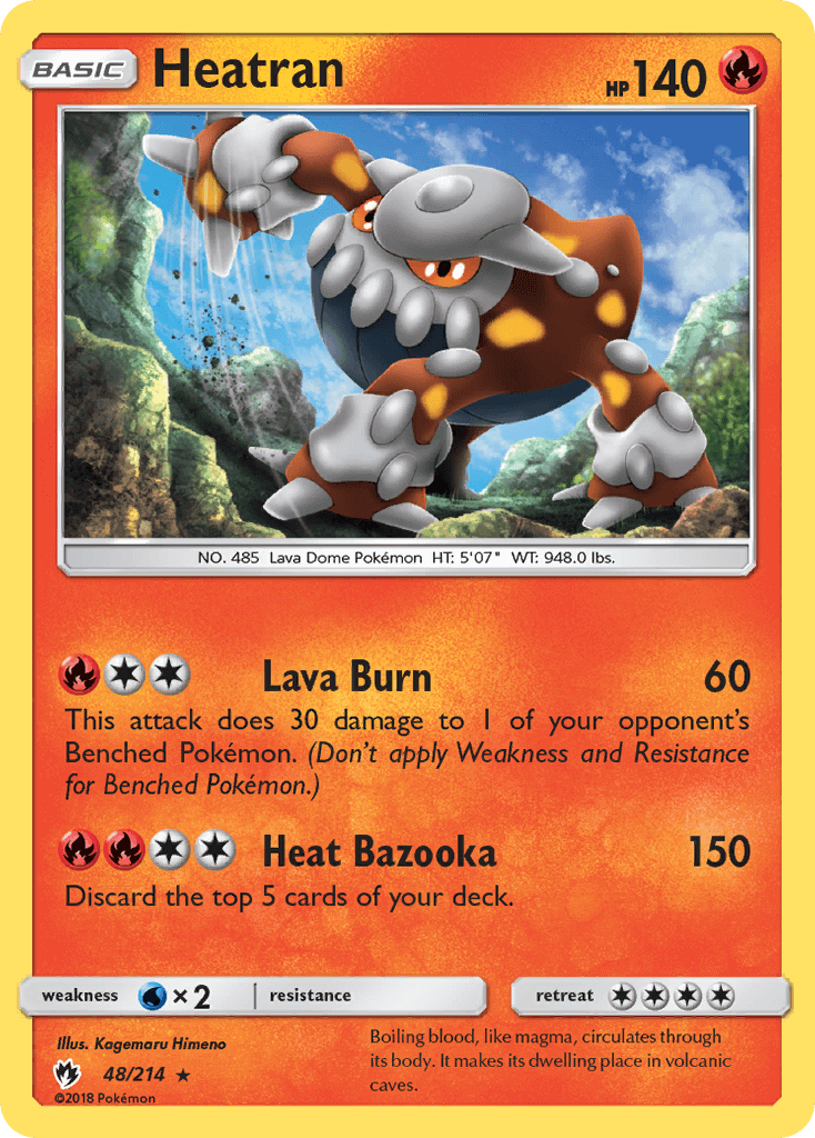 SM Lost Thunder 048/214 Heatran Holo Rare