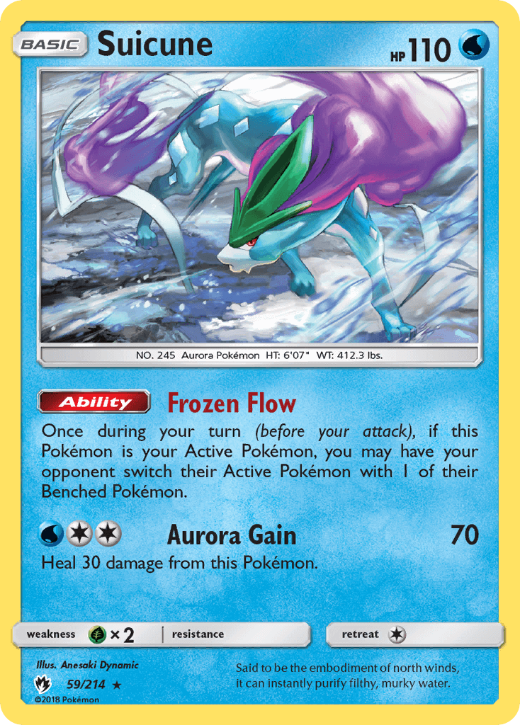 SM Lost Thunder 059/214 Suicune Holo Rare