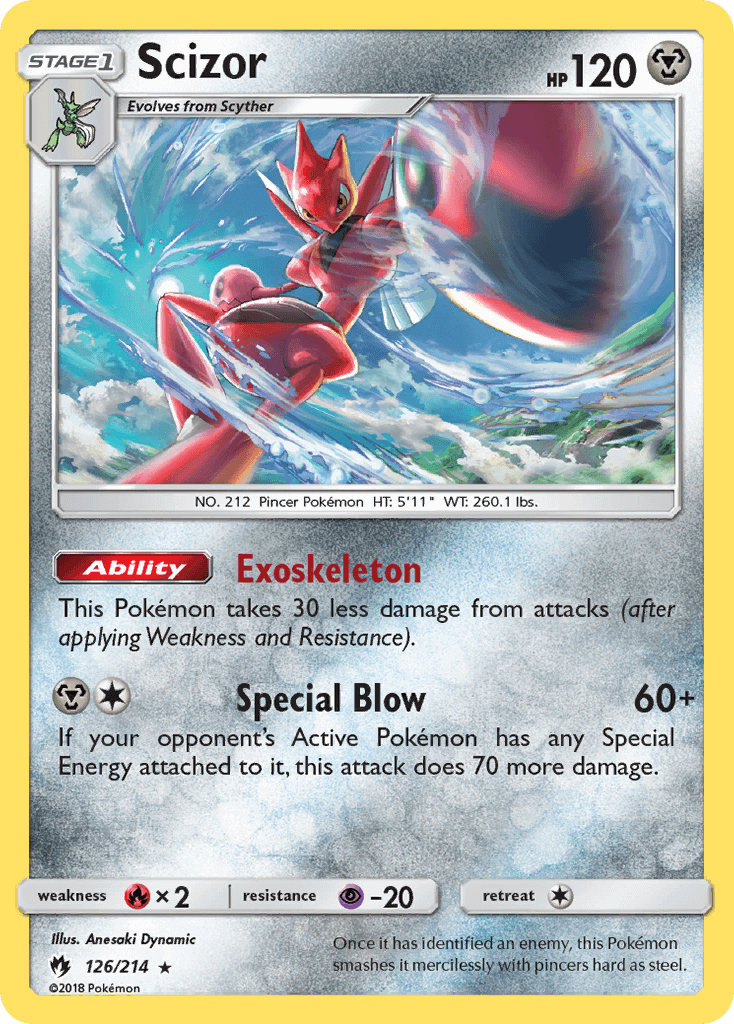 SM Lost Thunder 126/214 Scizor Holo Rare