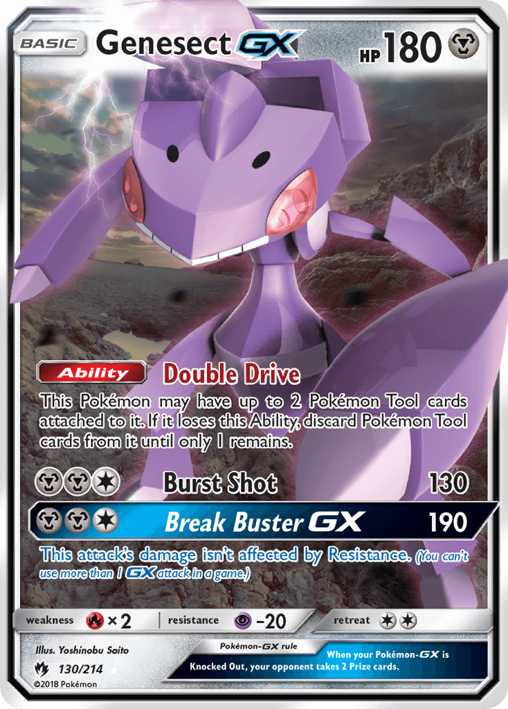 SM Lost Thunder 130/214 Genesect GX Half Art