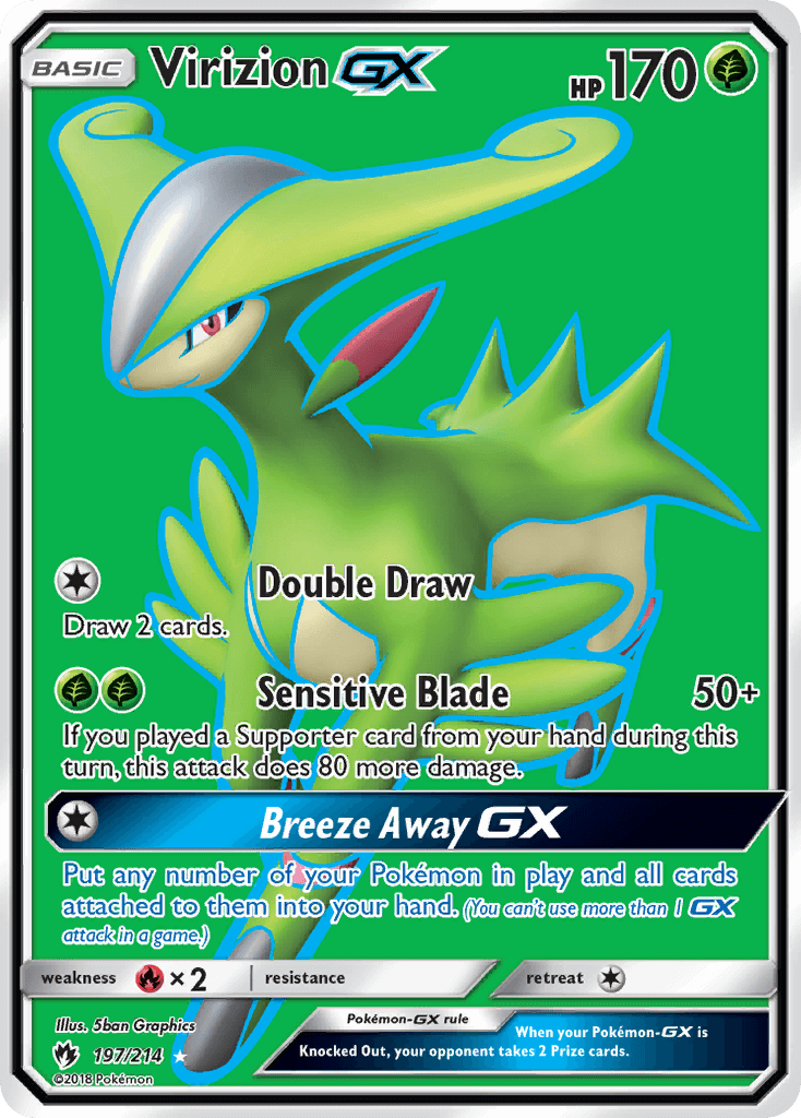 SM Lost Thunder 197/214 Virizion GX Full Art