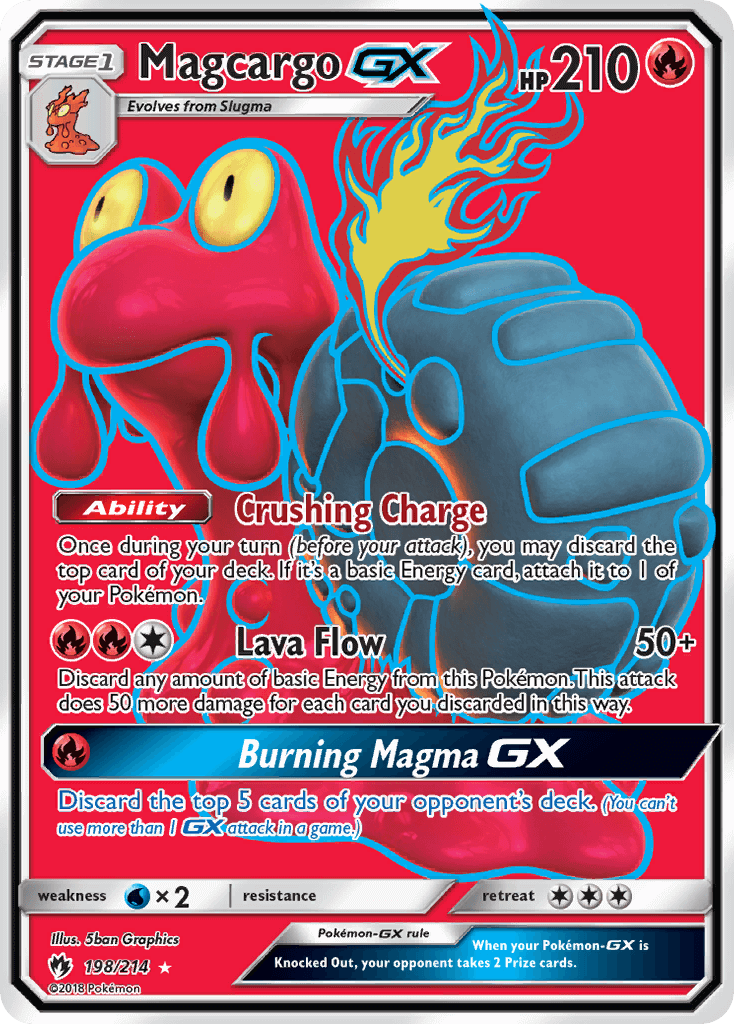 SM Lost Thunder 198/214 Magcargo GX Full Art