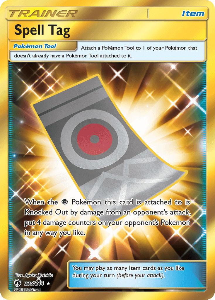 SM Lost Thunder 235/214 Spell Tag Secret Rare