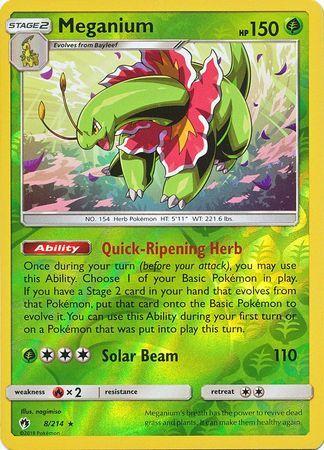 SM Lost Thunder 008/214 Meganium Reverse Holo