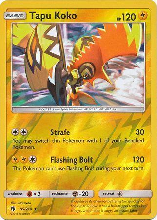 SM Lost Thunder 085/214 Tapu Koko Reverse Holo