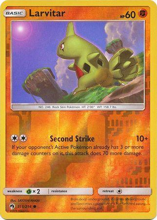 SM Lost Thunder 115/214 Larvitar Reverse Holo