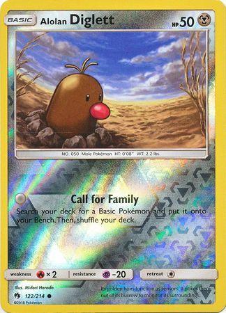 SM Lost Thunder 122/214 Alolan Diglett Reverse Holo