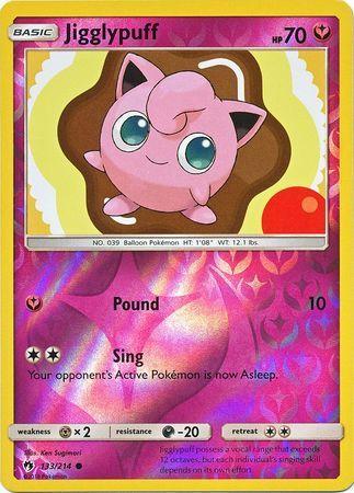 SM Lost Thunder 133/214 Jigglypuff Reverse Holo