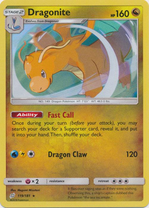 SM Team Up 119/181 Dragonite Holo Rare