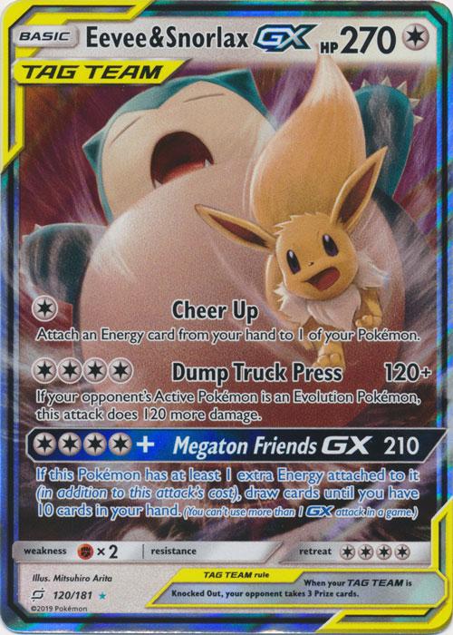 SM Team Up 120/181 Eevee & Snorlax GX (Tag Team)