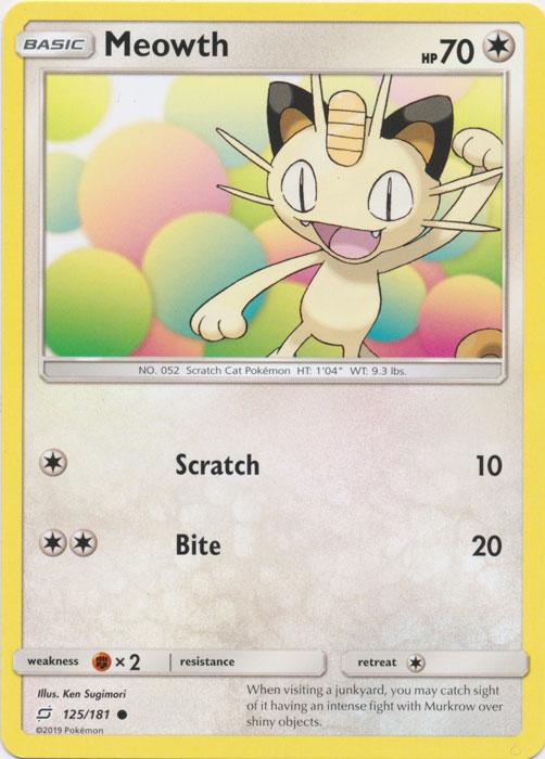 SM Team Up 125/181 Meowth