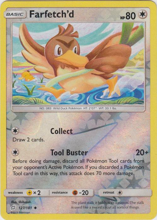 SM Team Up 127/181 Farfetch'd Reverse Holo