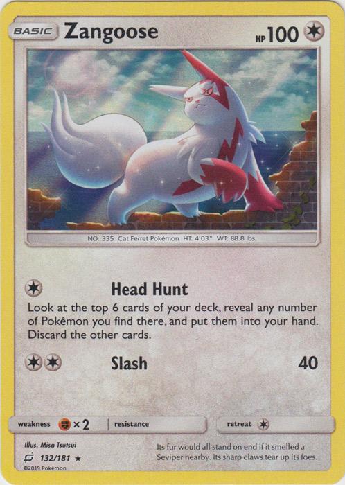 SM Team Up 132/181 Zangoose Holo Rare