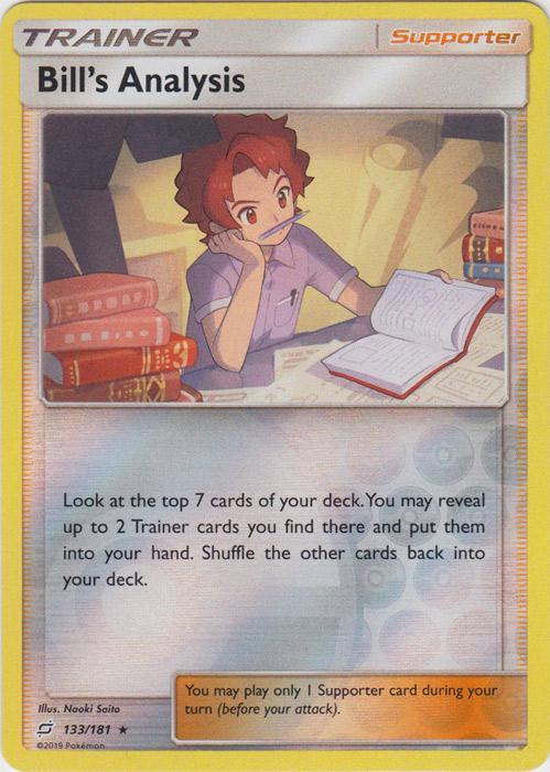 SM Team Up 133/181 Bill's Analysis Reverse Holo