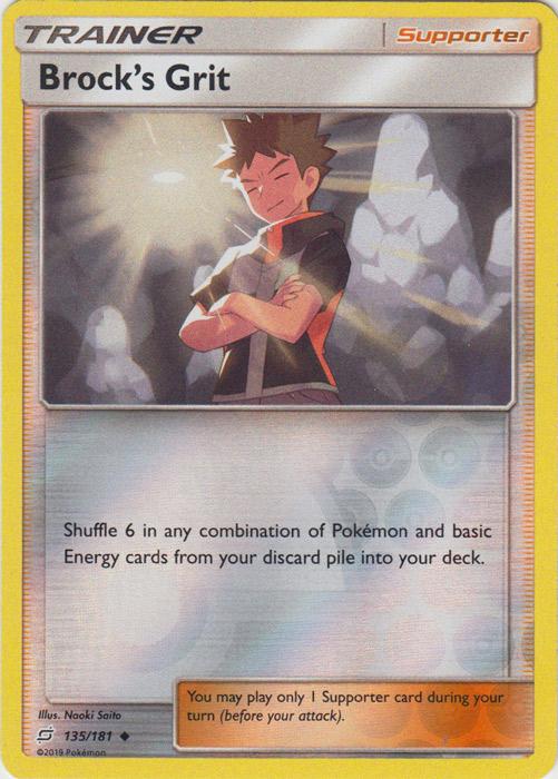 SM Team Up 135/181 Brock's Grit Reverse Holo